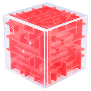 Ruubiku kuubiku maze mänguasi punane 8x8 cm