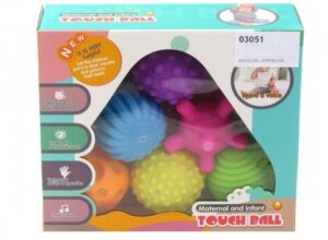 Sensoorsed erineva tekstuuriga pallid 6 tk