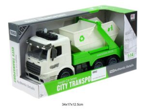 City transport prügiauto heliefektide ja valgustusega 1:14