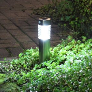 Grundig roostevabast terasest LED valgusti päikesepatarei ja liikumisanduriga 39cm
