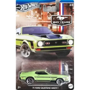 Hot Wheels '71 Ford Mustang Mach 1, Silver Series 1:64